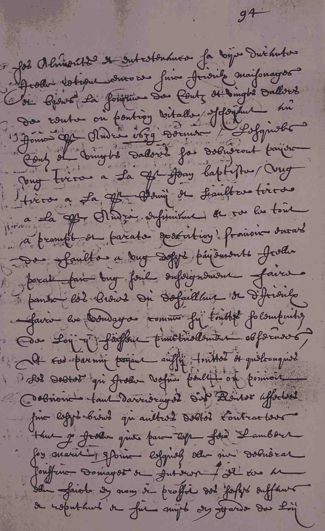concession de xhore, folio 94