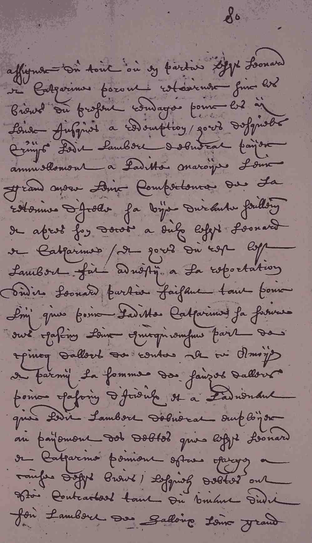 cession à Lambert Herman, folio 80 recto